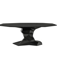 Table à manger 145 - Bonsai - Fiberglass dining table with faux-marble  - Pacific Compagnie.