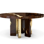 Table à manger 145 - Empire - Détail de l'assemblage de la table à manger 145-Empire en bois - Pacific Compagnie.