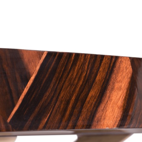 Table à manger 145 - Patch - High-end dining table featuring marquetry ebony veneer and sophisticated design - Pacific Compagnie