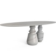 Table à manger 145 - Pietra - Luxury marble dining table with Nero Marquina finish - Pacific Compagnie.