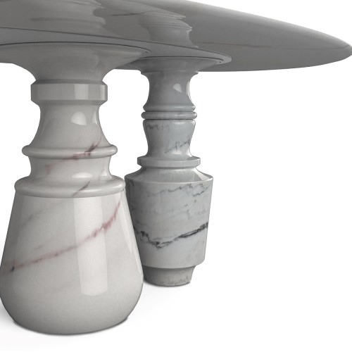 Table à manger 145 - Pietra - Elegant marble table for formal dining rooms - Pacific Compagnie.