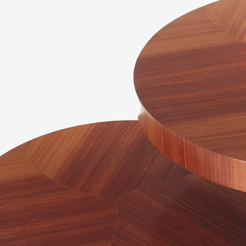 Table à manger 145 - Sulivan - Round dining table in palisander veneer - Pacific Compagnie.