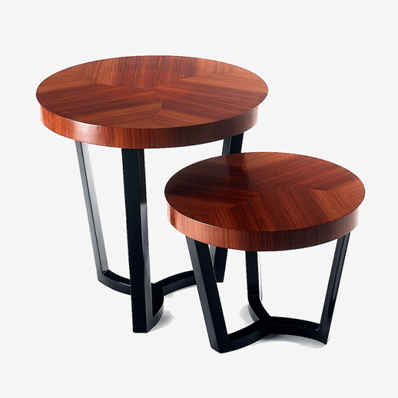 Table à manger 145 - Sulivan - Table à manger en palisander veneer et black lacquered wood de haute qualité - Pacific Compagnie.