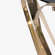 Table basse 145 - Aquarius gold - Elegant stainless steel and glass coffee table in gold finish - Pacific Compagnie.