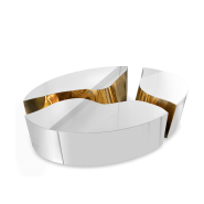 Table basse 145 - Lapiaz - Stunning silver and black center table with contemporary style - Pacific Compagnie.