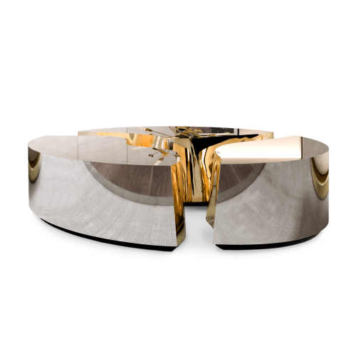 Table basse 145 - Lapiaz - Refined walnut center table with classic look - Pacific Compagnie.