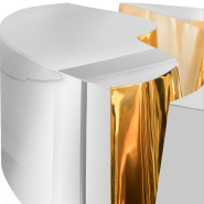 Table basse 145 - Lapiaz - Luxury gold center table with natural colors - Pacific Compagnie.