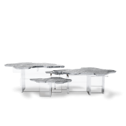 Table basse 145 - Monet - Contemporary coffee table with palisander wood and acrylic - Pacific Compagnie.