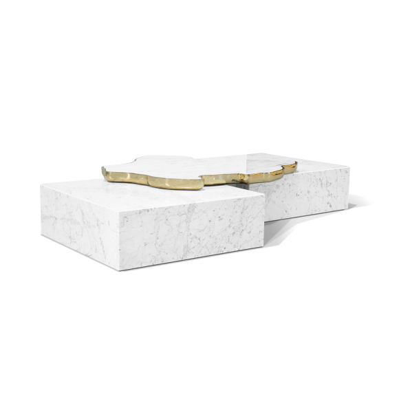 Table basse 145 - Navarra - Table basse en guatemala et laiton - Pacific Compagnie.