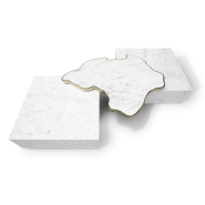 Table basse 145 - Navarra - Center table with unique guatemala and carrara color combination - Pacific Compagnie.