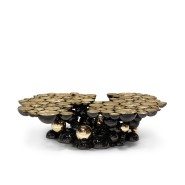 Table basse 145 - Newton - Luxury center table with aluminium and brass accents - Pacific Compagnie.