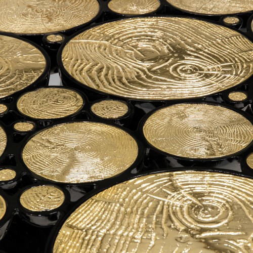 Table basse 145 - Newton - Decorative gold and black coffee table for living room - Pacific Compagnie.