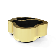 Table basse 145 - Wave - Small center table with patina and ebony finishes - Pacific Compagnie.