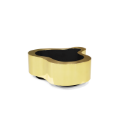 Table basse 145 - Wave - Table basse en acier inoxydable et bois, design industriel - Pacific Compagnie.