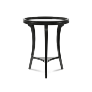 Table d'appoint 145 - 5Th - Luxurious large side table with mahogany lacquered black finish and grey mirror - Pacific Compagnie.