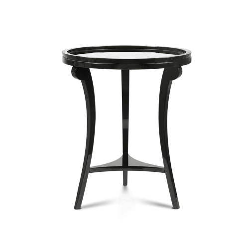 Table d'appoint 145 - 5Th - Table basse en bois laqué noir, Pacific Compagnie.