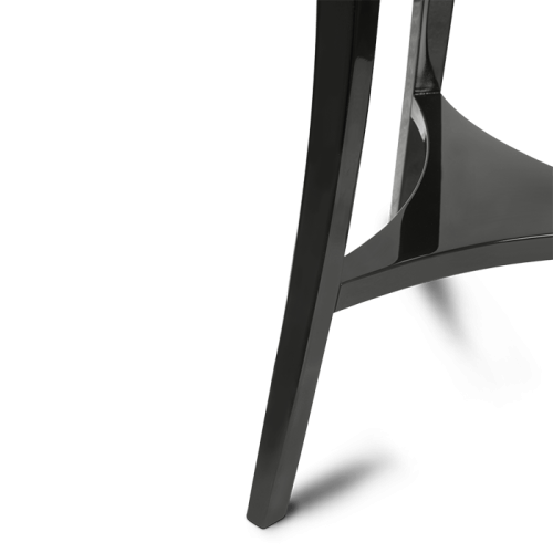 Table d'appoint 145 - 5Th - Black and grey colored side table with unique mirror top detail - Pacific Compagnie.