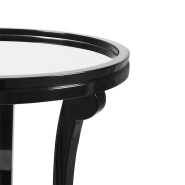 Table d'appoint 145 - 5Th - Table basse en bois noir avec surface miroir, Pacific Compagnie.