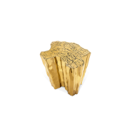 Table d'appoint 145 - Eden - Luxury side table with mixed materials, including brass patina and ceramic - Pacific Compagnie.