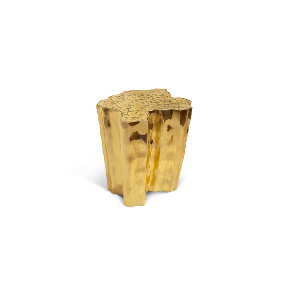 Table d'appoint 145 - Eden - Luxury golden side table with metallic and ceramic details - Pacific Compagnie.