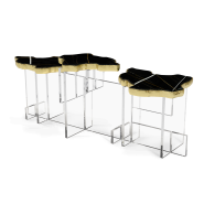 Table d'appoint 145 - Monet - Marble side table with brass details - Pacific Compagnie.