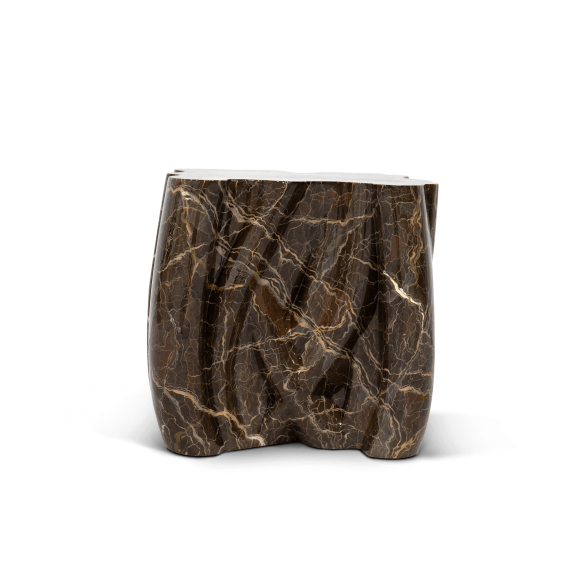 Table d'appoint 145 - Monochrome - Meuble de salle à manger en faux marbre, style moderne - Pacific Compagnie.