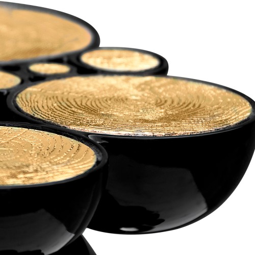 Table d'appoint 145 - Newton - Premium gold-plated brass spheres side table - Pacific Compagnie.