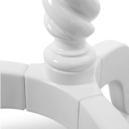 Table d'appoint 145 - Ottoman - Unique side table with wood, silver leaf, and high gloss - Pacific Compagnie.