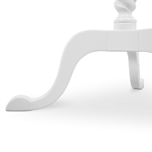 Table d'appoint 145 - Ottoman - Premium side table with silver leaf, wood, and glossy finish - Pacific Compagnie.