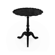 Table d'appoint 145 - Shield - Silver leaf side table with faux-marble details - Pacific Compagnie.