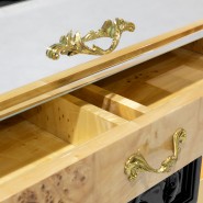 Table de nuit 145 - Frank - Sophisticated copper leaf nightstand with plated handles and translucid finish - Pacific Compagnie.