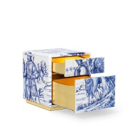 Table de nuit 145 - Heritage - Gold and tile nightstand with luxurious feel - Pacific Compagnie.