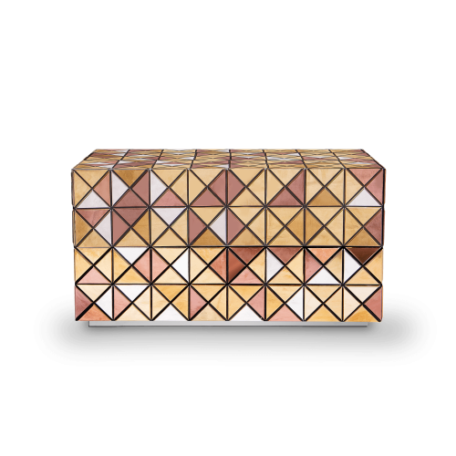 Table de nuit 145 - Pixel | Table de nuit en bois laqué et aluminium anodisé - Pacific Compagnie.