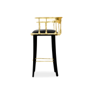 Tabouret de bar 145 - Nº11 - Solid brass bar stool with varnish coat finish - Pacific Compagnie.