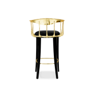Tabouret de bar 145 - Nº11 - Bar stool with 64.5 cm seat height and gold finish - Pacific Compagnie.