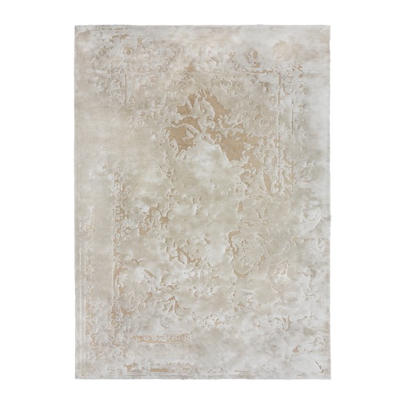 Tapis 145 - Poseidon - Elegant botanic silk rug for living room decoration - Pacific Compagnie.