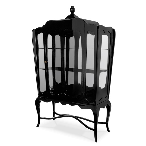 Vitrine 145 - Case palace - Vitrine luxueuse en bois et laiton avec style palace - Pacific Compagnie.