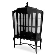 Vitrine 145 - Case palace - Vitrine luxueuse en bois et laiton avec style palace - Pacific Compagnie.