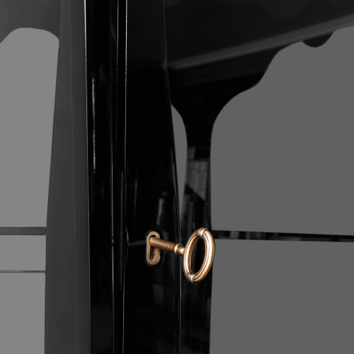 Vitrine 145 - Palatino - Medium-sized wooden display case with brass accents - Pacific Compagnie.