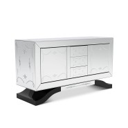 Buffet 145 - Metropolitan - Meuble de buffet en bois massif et verre, style luxueux - Pacific Compagnie.