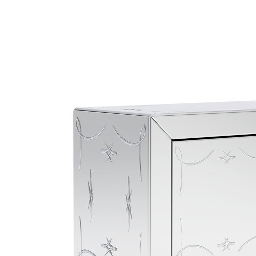 Buffet 145 - Metropolitan - Luxurious wooden sideboard with glass and mirror accents - Pacific Compagnie.