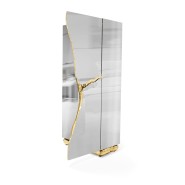 Cabinet 145 - Lapiaz - Tall wood and brass bar de luxe cabinet - Pacific Compagnie.
