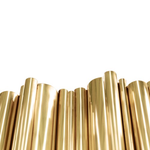 Cabinet 145 - Symphony - High-end gold cabinet with wooden structure and glass panels - Pacific Compagnie.