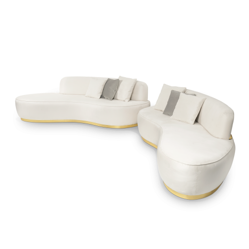 Canapé 145 - Odette - Canapé en laiton coulé avec design élégant - Pacific Compagnie.