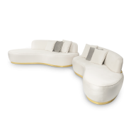 Canapé 145 - Odette - Luxury sofas made of casted brass and polished brass - Pacific Compagnie.