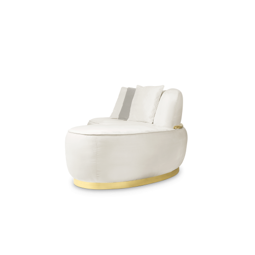 Canapé 145 - Odette - Canapé en laiton poli avec dimensions généreuses - Pacific Compagnie.