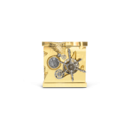 Coffre à bijoux 145 - Millionaire - Modern silver and black jewelry safe with luxurious fabric lining - Pacific Compagnie.