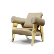 Fauteuil 145 - Ethereal - Fauteuil de style avec dossier et assise en tissu - Pacific Compagnie.