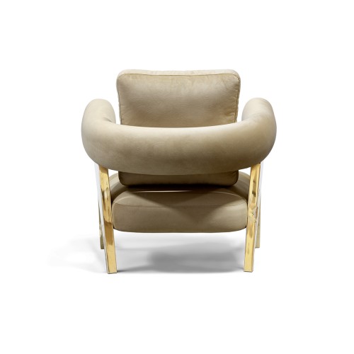 Fauteuil 145 - Ethereal - Meuble en laiton poli avec finition soignée - Pacific Compagnie.