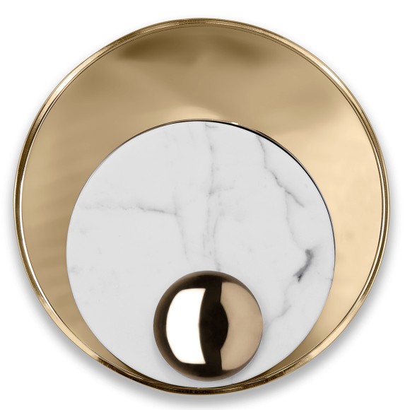 Lampe murale 145 - Metamorphosis - Marble and gold plated brass wall lamp for luxurious decor - Pacific Compagnie.